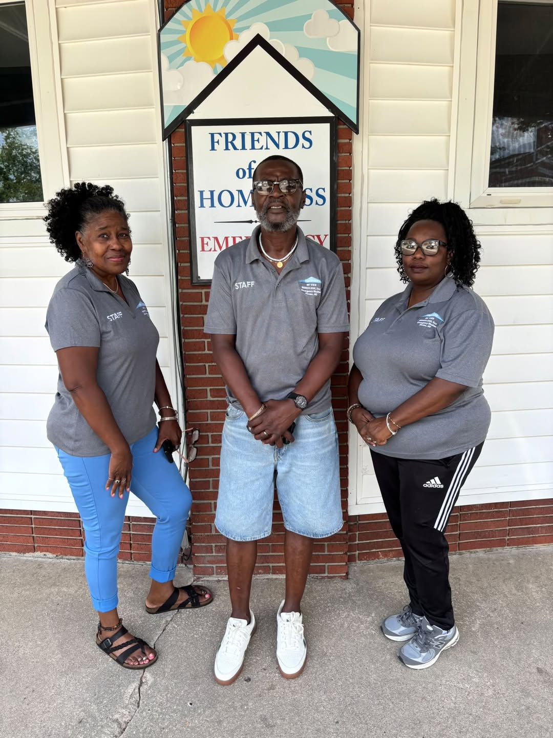Community members bringing household supplies to Friends of the Homeless Shelter
